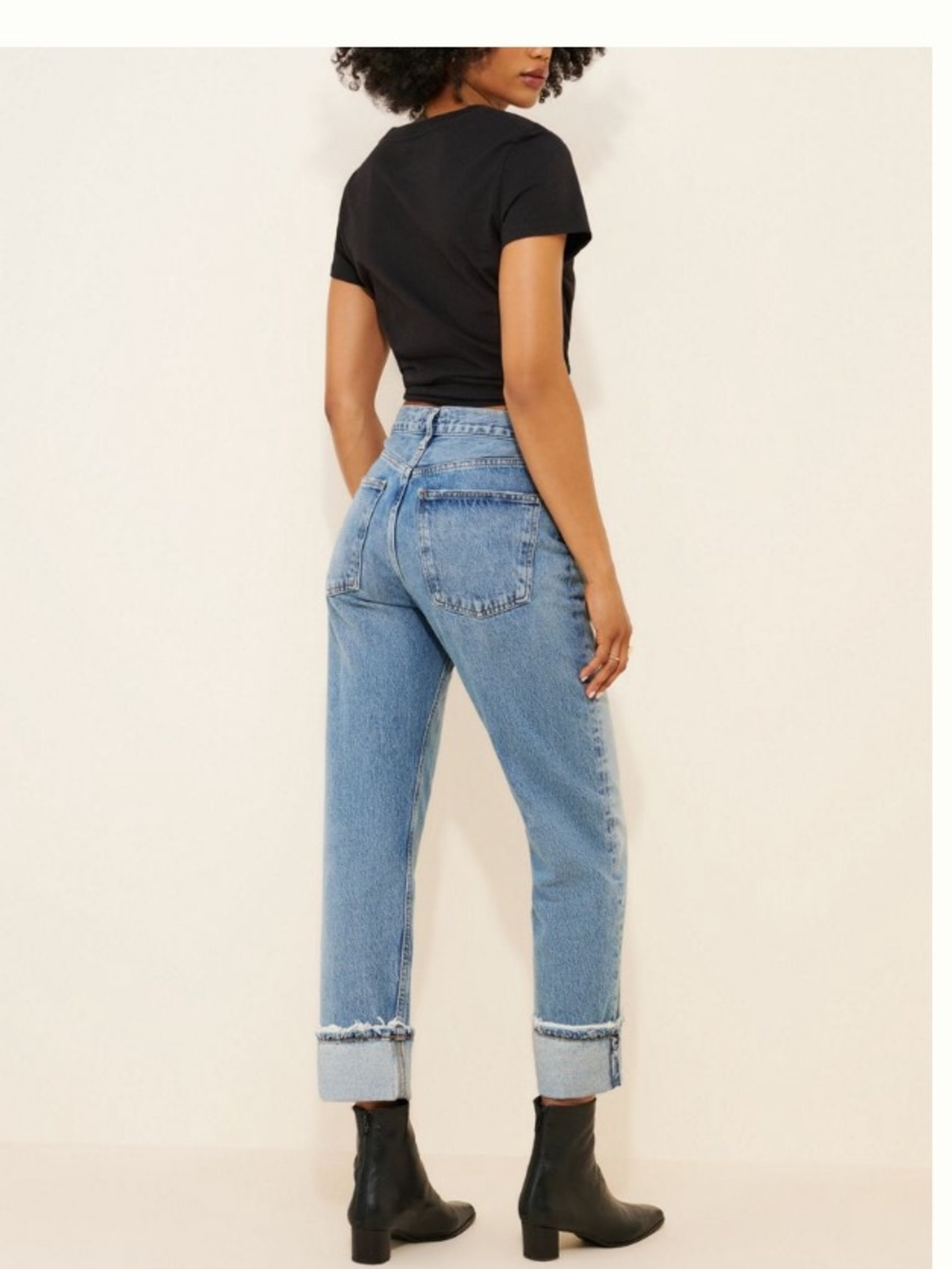 AGOLDE FRAN LOW SLUNG STRAIGHT CUFFED JEANS - Picture 2 of 11